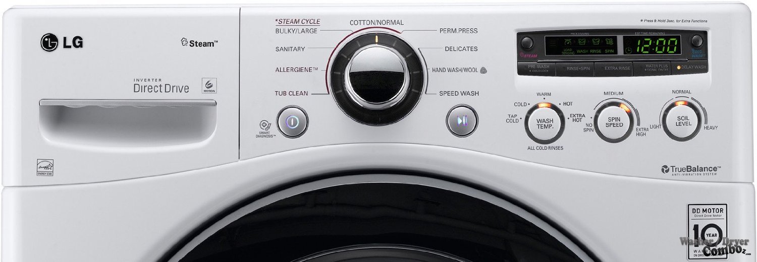 LG WM2650HRA White Front Steam Washer 4.42 cu ft. - Comparison of ...